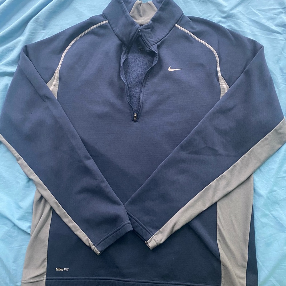 Nike Men's Performance Jacket in Navy and Light Gray